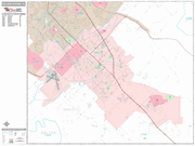 College Station Wall Map Premium Style